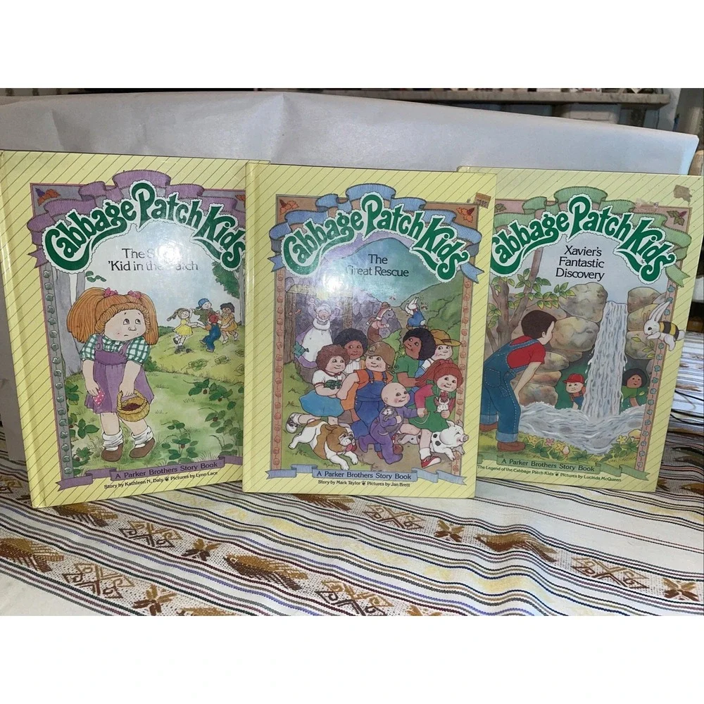 Lot‎ Of 3 Cabbage Patch Kids Books 1984 Hard Cover Books In Excellent Condition